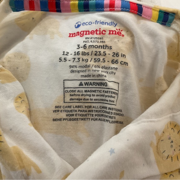 🔴 MAGNETIC ME  PRIDE AND JOY Cream Lion Print Kids Footie🔴 - Picture 4 of 8